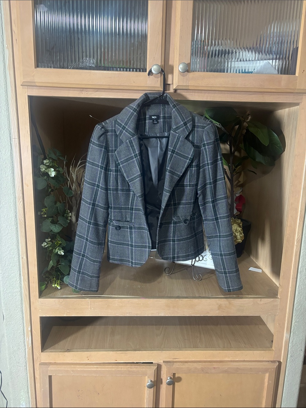 Masimo Plaid Notch-Lapel Blazer